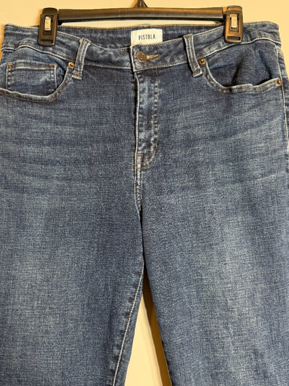 Pistola Ankle Slim Denim Jeans Women's 31 Medium Wash Minimalist Skinny Mid-Rise - Picture 5 of 12